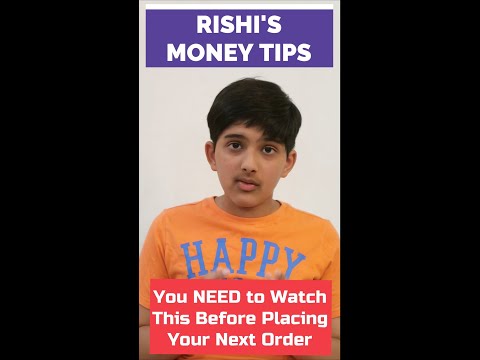 You NEED to Watch This Before Placing Your Next Order: 12-Year Old Rishi's Money Tip #53